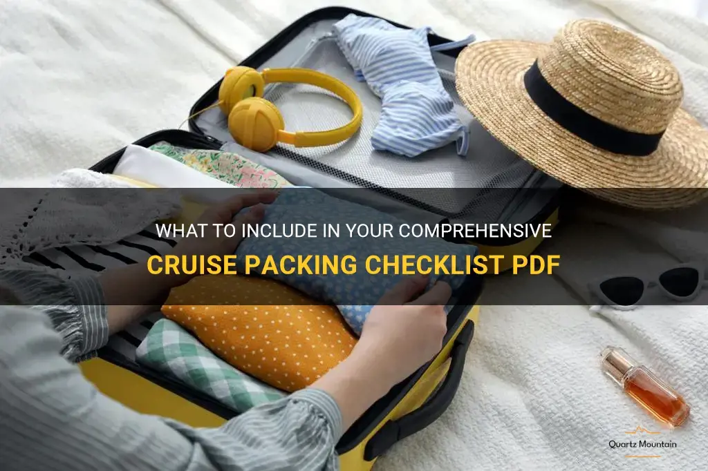 what to pack for a curise checklist pdf