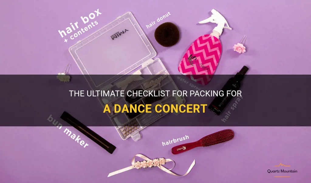 what to pack for a dance concert