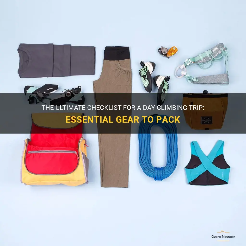 what to pack for a day climbing trip