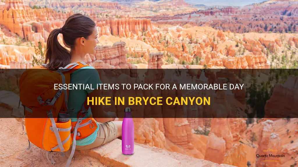what to pack for a day hike in bryce canyon
