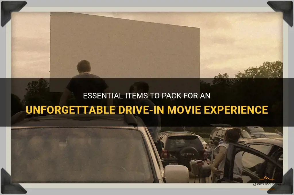 what to pack for a drive in movie