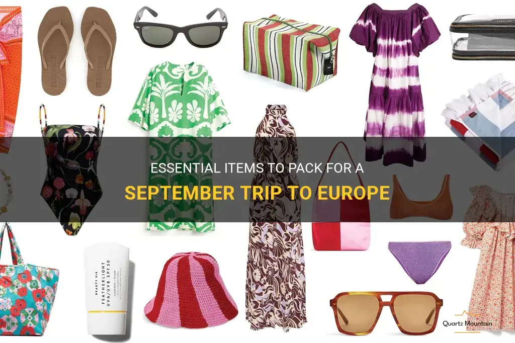 what to pack for a europe trip in September