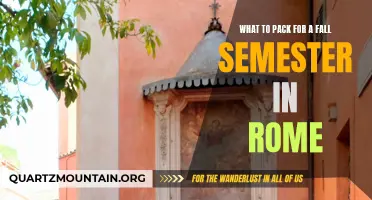Essential Items to Pack for a Fall Semester in Rome