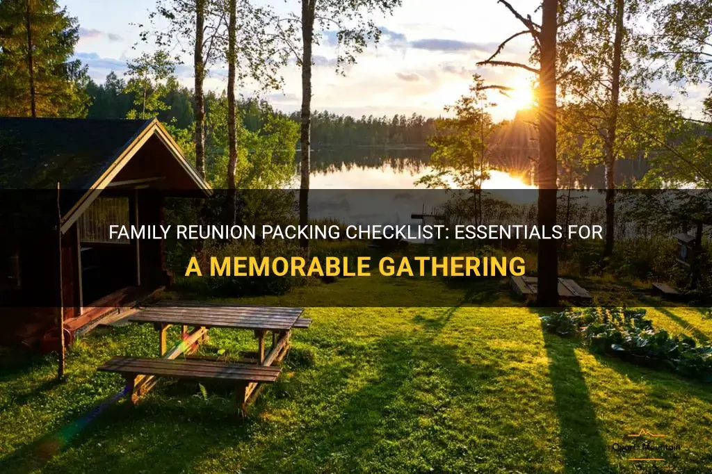 what to pack for a family reunion