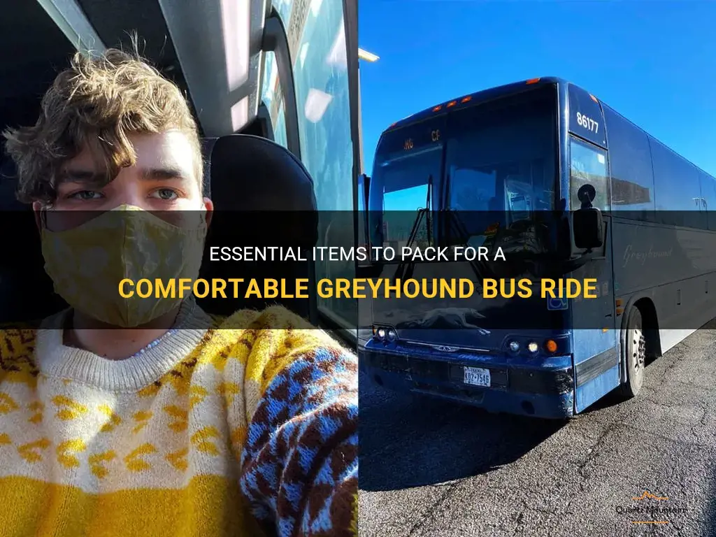 what to pack for a greyhound bus ride