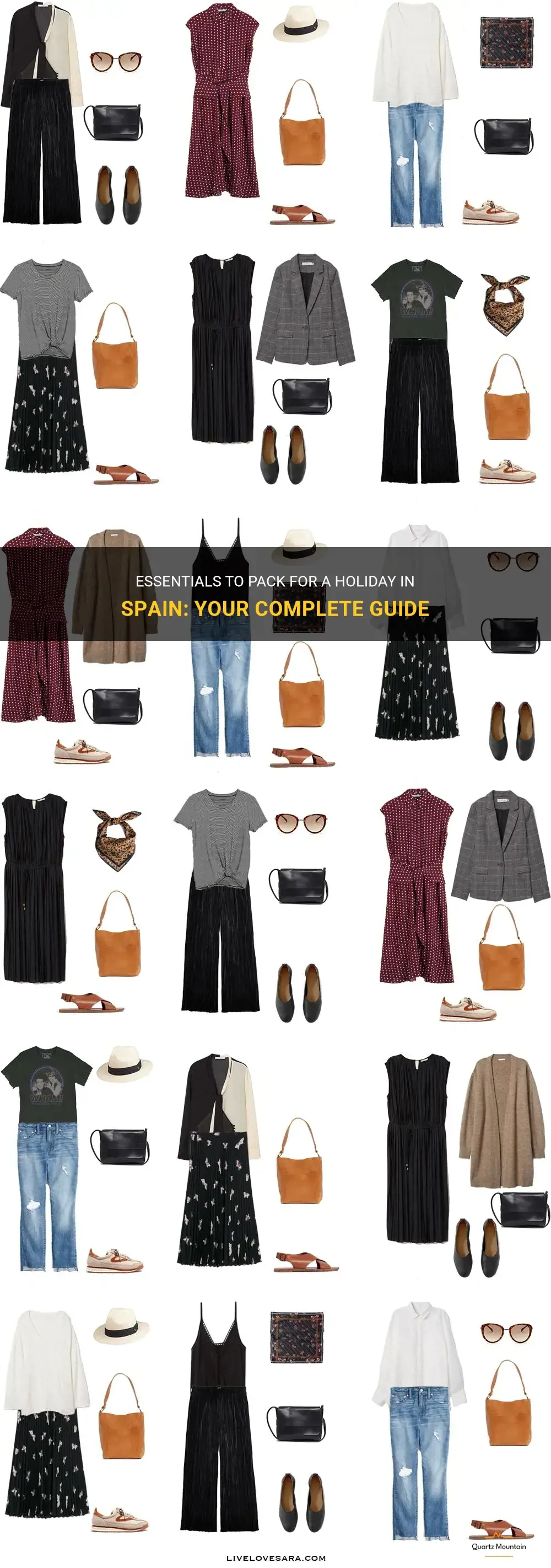 what to pack for a holiday to spain