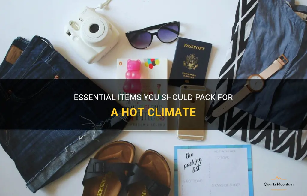 what to pack for a hot climate
