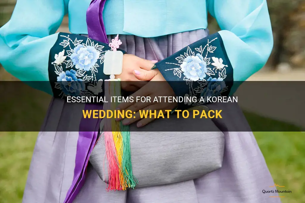 what to pack for a korean wedding