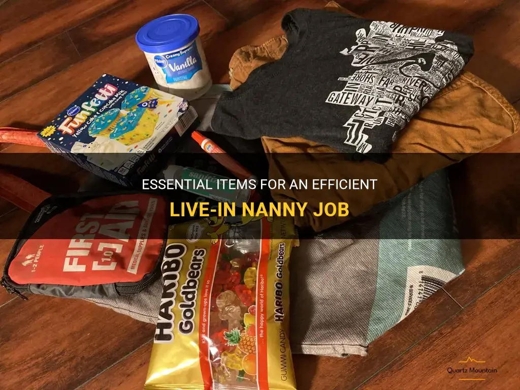 what to pack for a live in nanny job