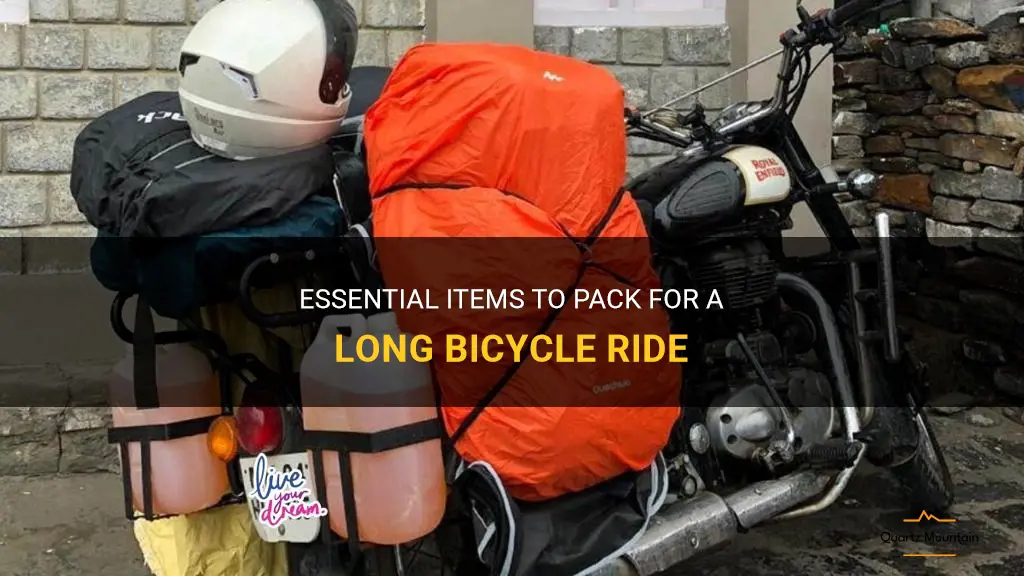 what to pack for a long bicycle ride