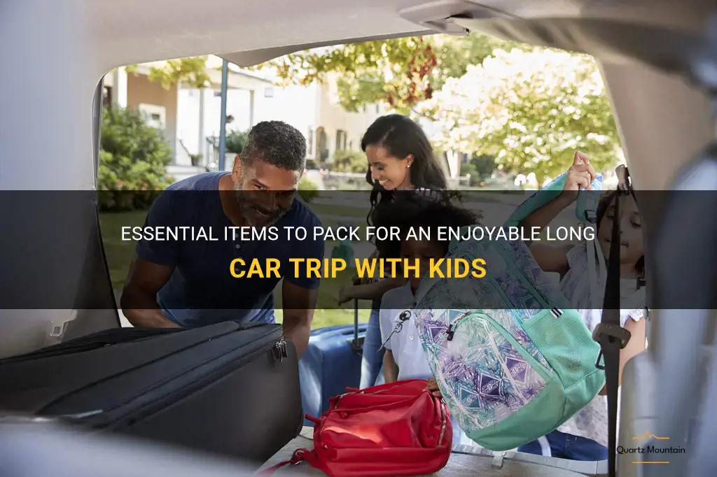 what to pack for a long car trip for kids