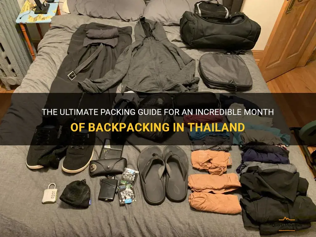 what to pack for a month backpacking in thailand