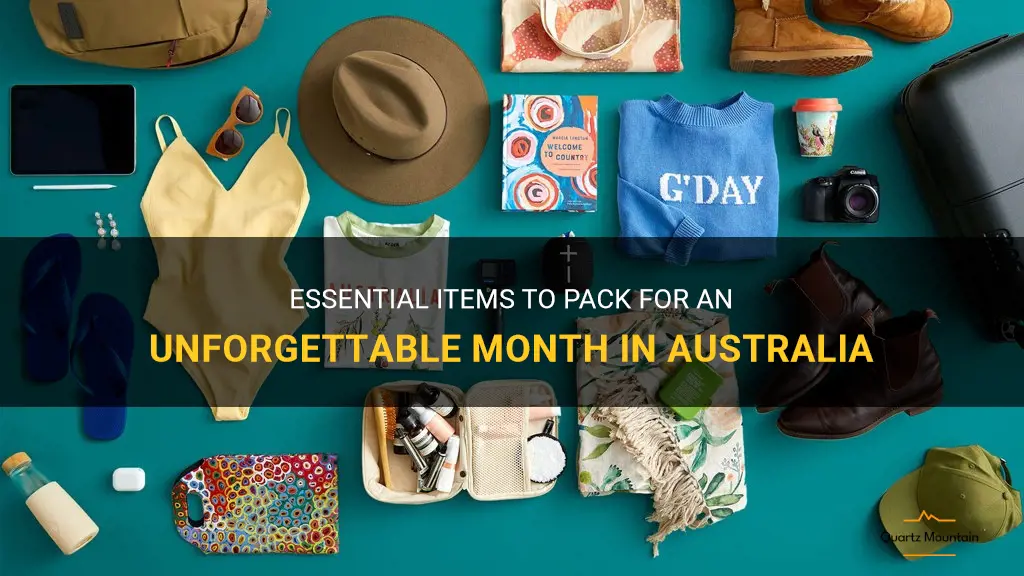 what to pack for a month in australia