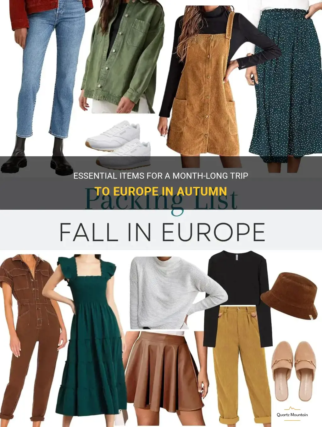 what to pack for a month in europe in autumn