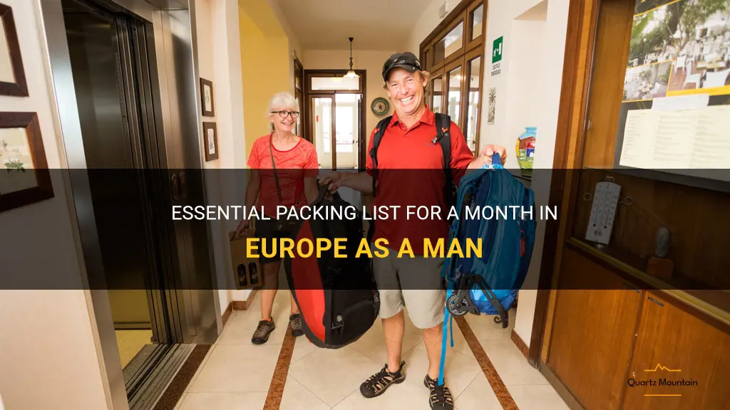 what to pack for a month in europe men