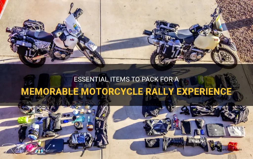 what to pack for a motorcycle rally