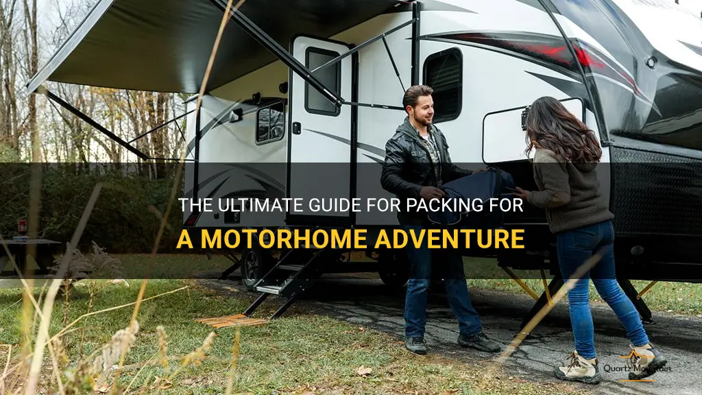 what to pack for a motorhome trip