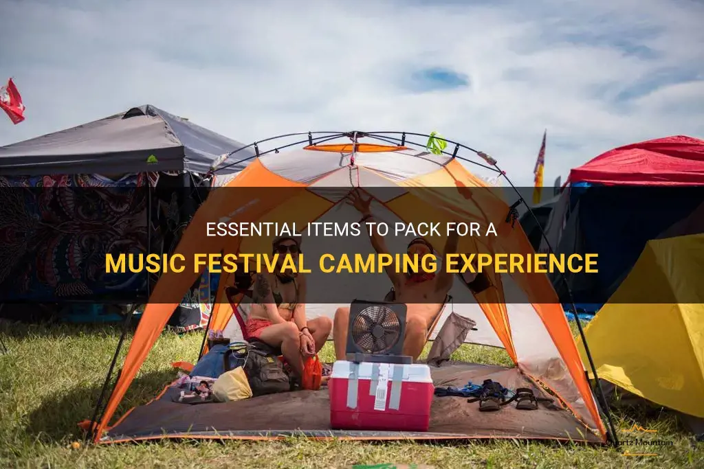 what to pack for a music festival camping
