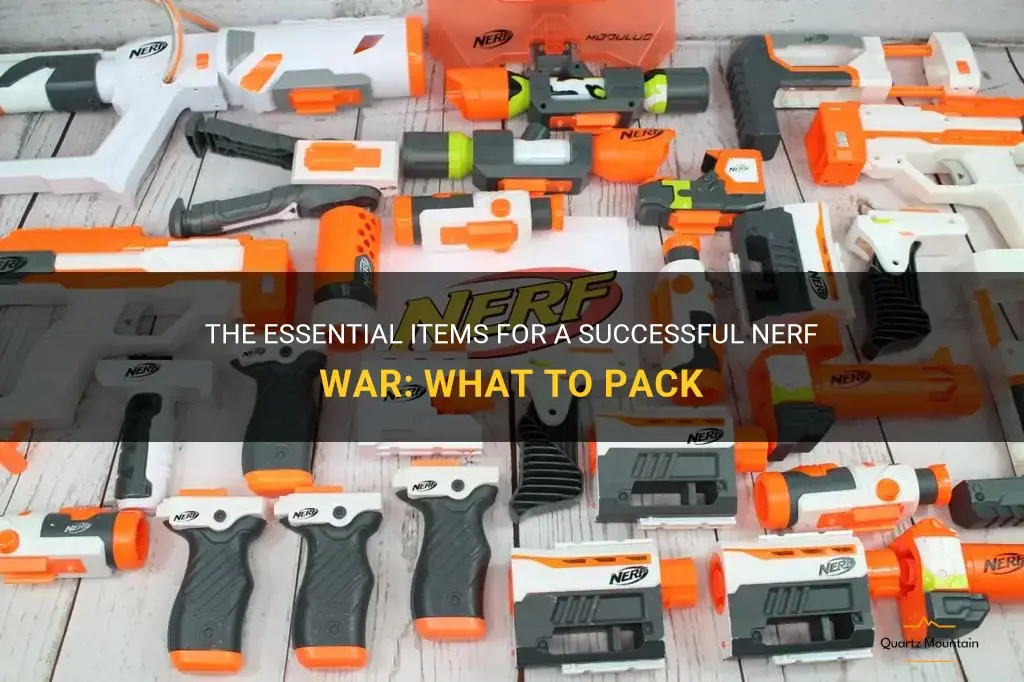 what to pack for a nerf war