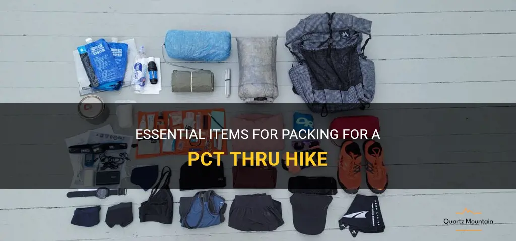 what to pack for a pct thru hike