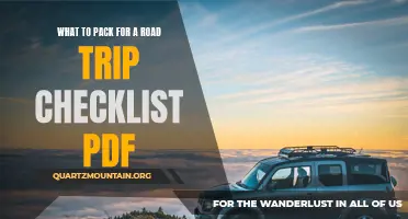 Essential Items to Include on Your Road Trip Packing Checklist PDF