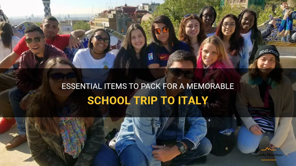 what to pack for a school trip to italy