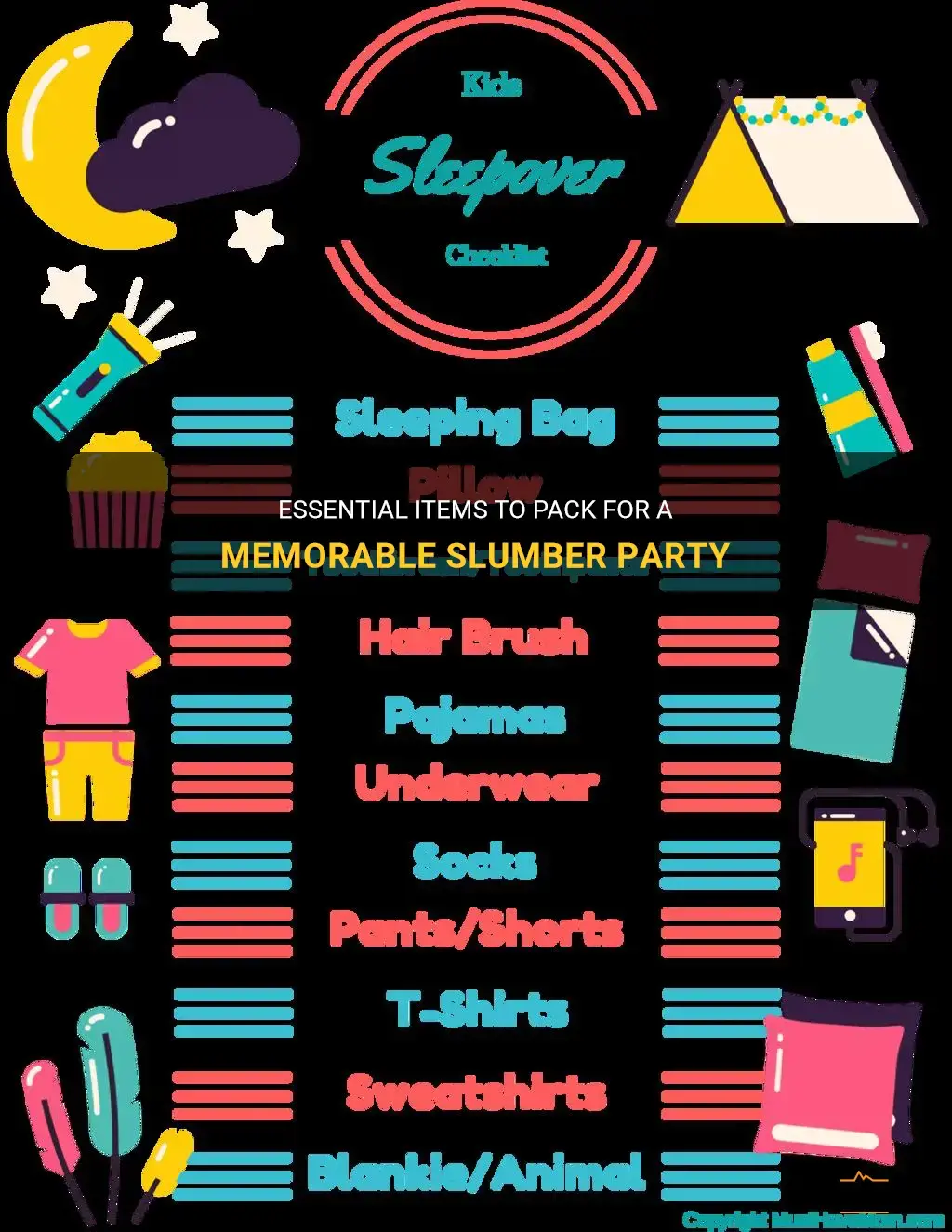 what to pack for a slumber party