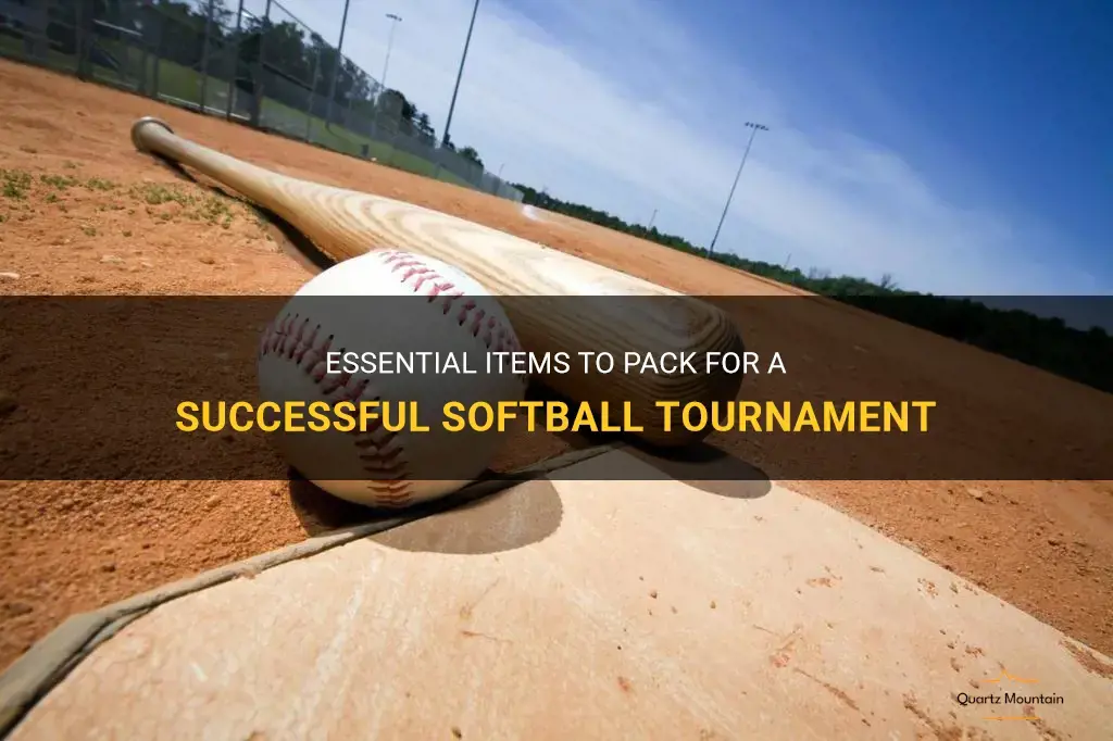 what to pack for a softball tournament