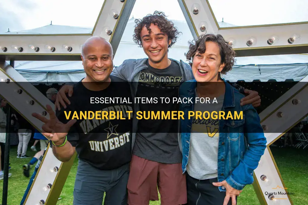 what to pack for a summer program vanderbilt