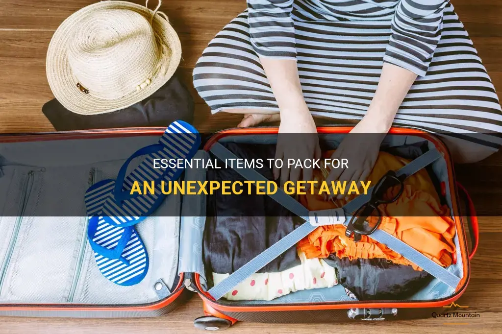 what to pack for a surprise trip