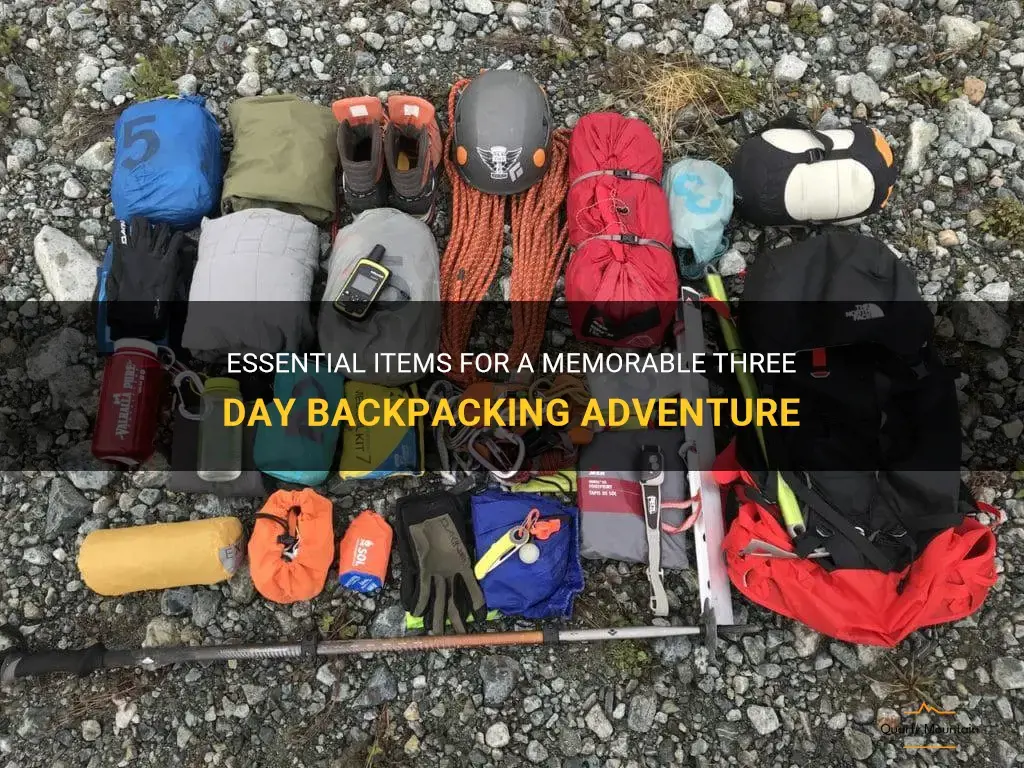 what to pack for a three day backpacking trip