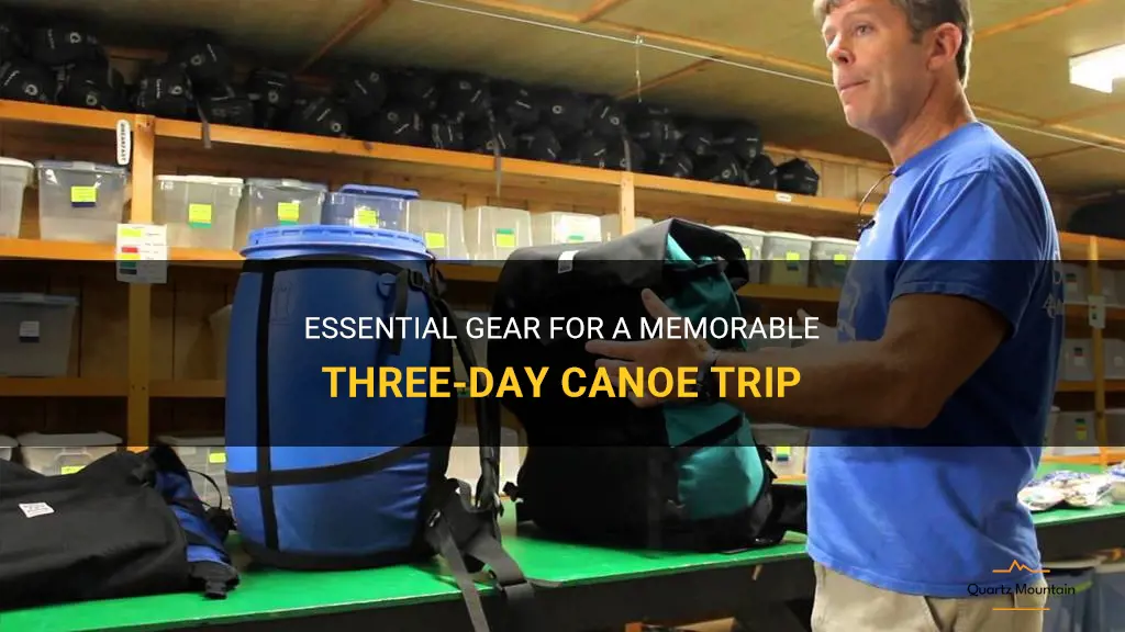 what to pack for a three day canoe trip