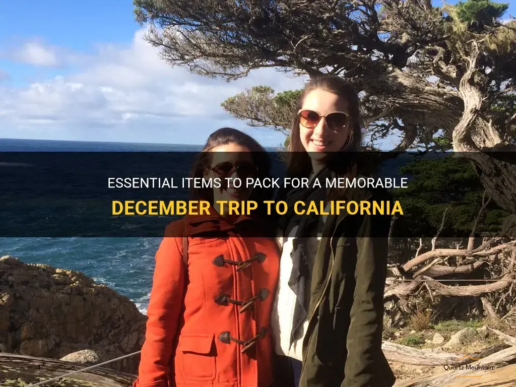 what to pack for a trip to california in december