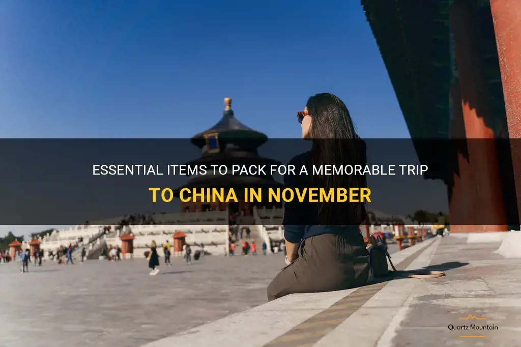 what to pack for a trip to china in november