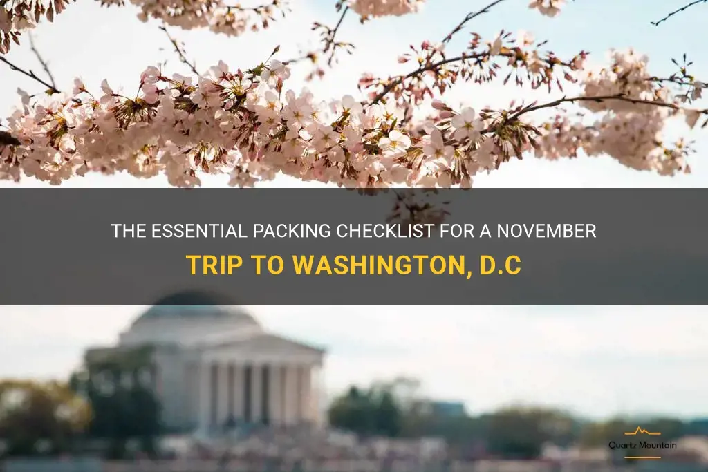what to pack for a trip to dc in november