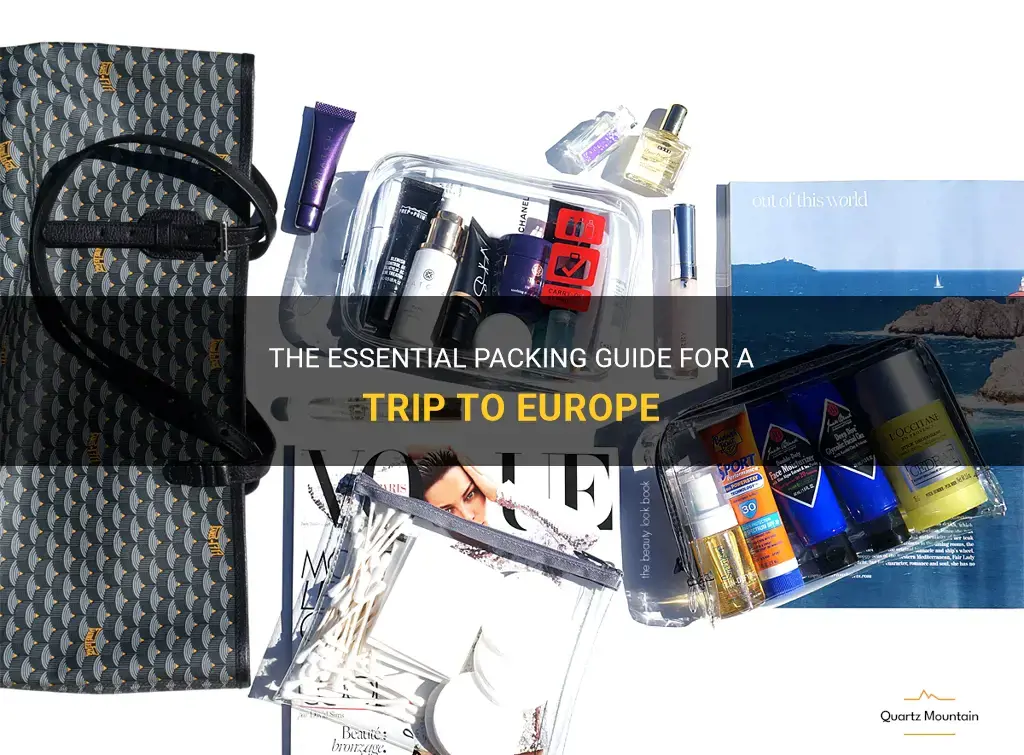 what to pack for a trip to eurioe