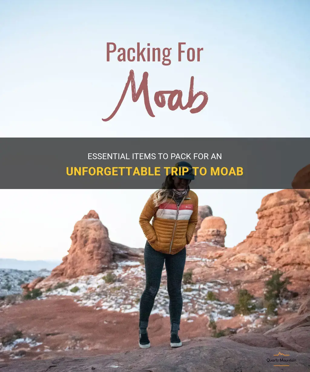 what to pack for a trip to moab