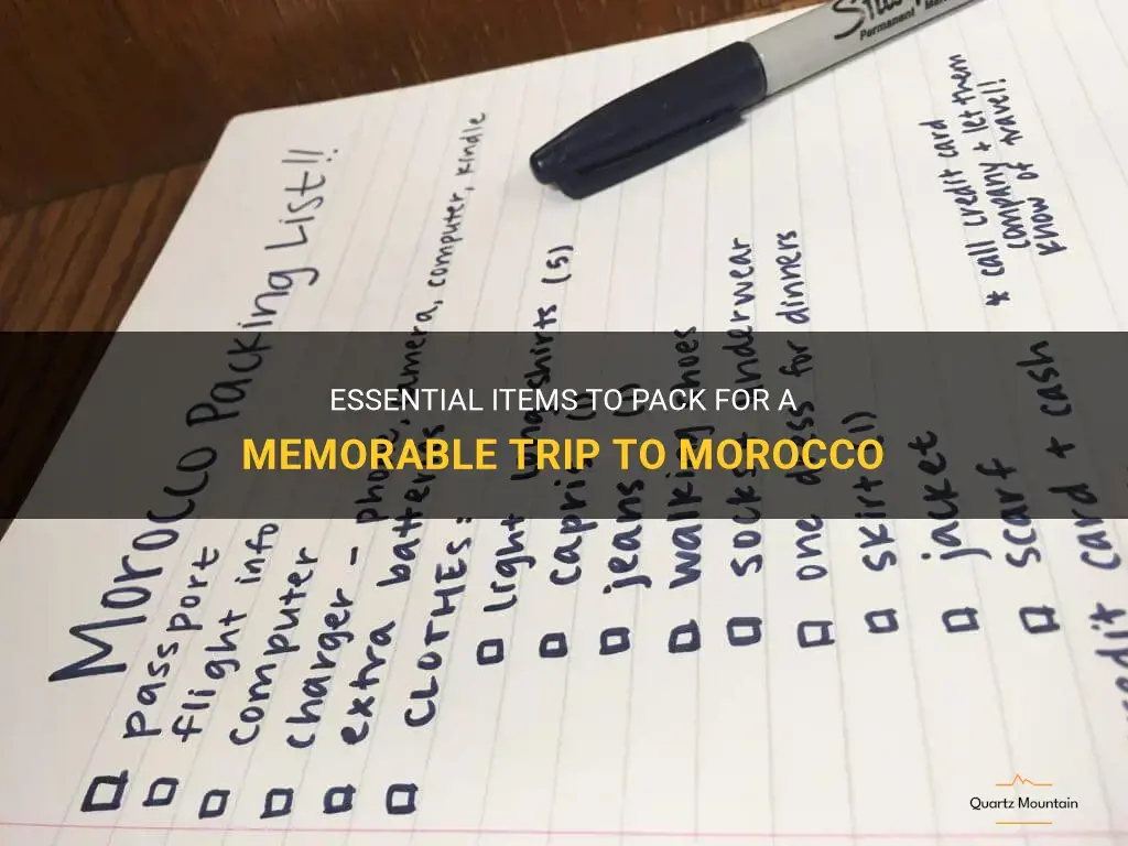 what to pack for a trip to morocco