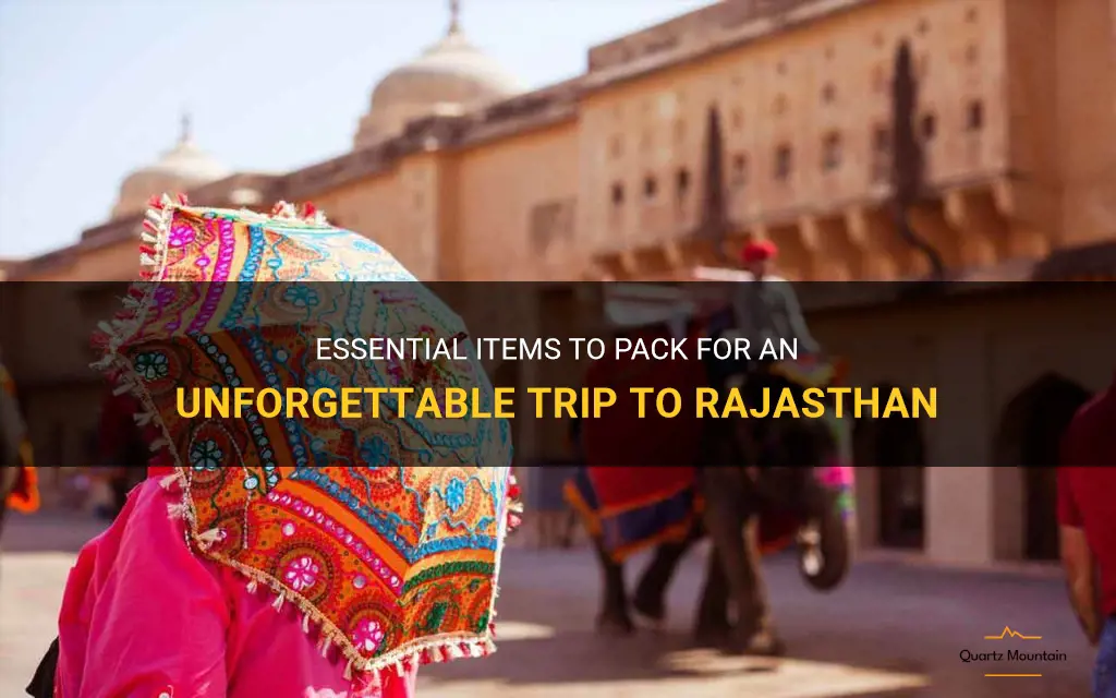 what to pack for a trip to rajasthan
