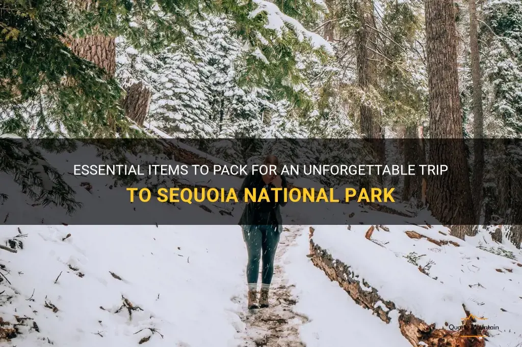 what to pack for a trip to sequoia national park