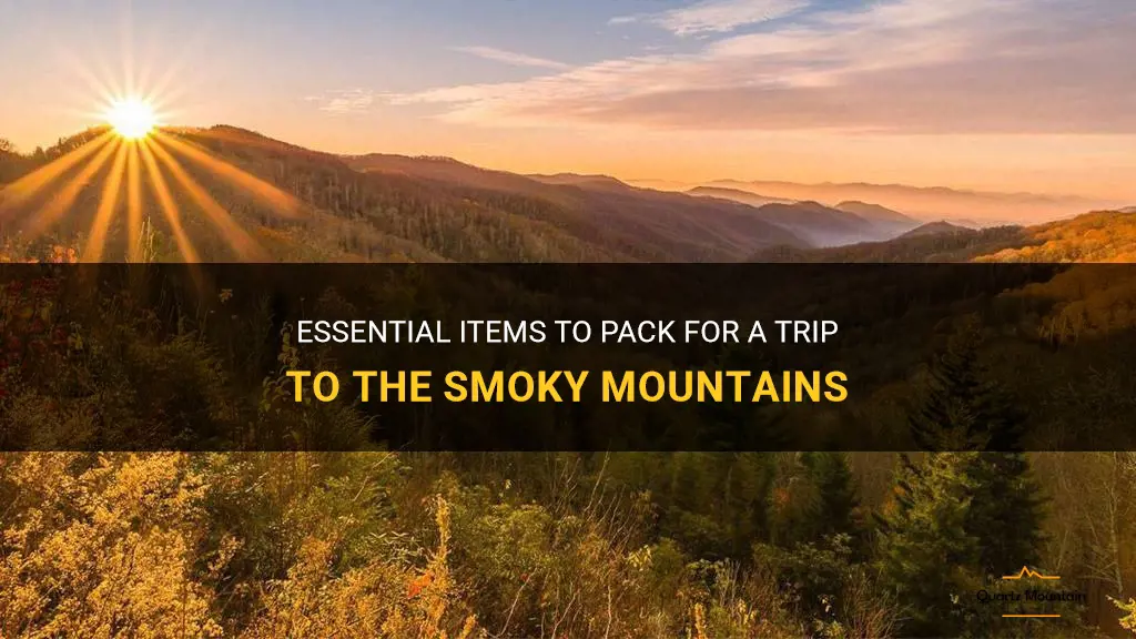 what to pack for a trip to the smoky mountains