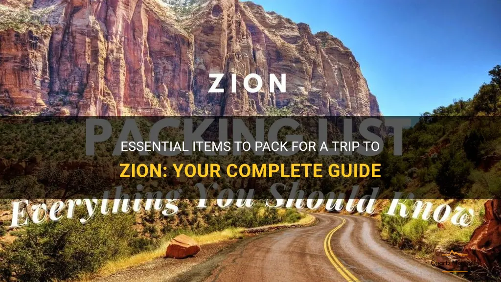 what to pack for a trip to zion
