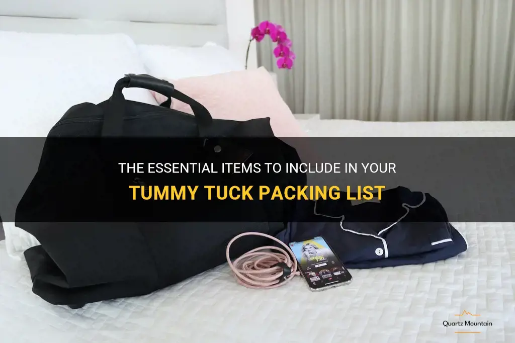what to pack for a tummy tuck