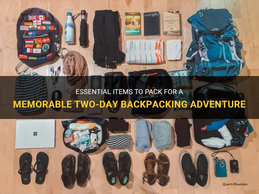 what to pack for a two day backpacking trip