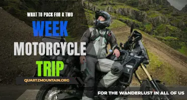 Essential Items to Pack for a Two-Week Motorcycle Adventure