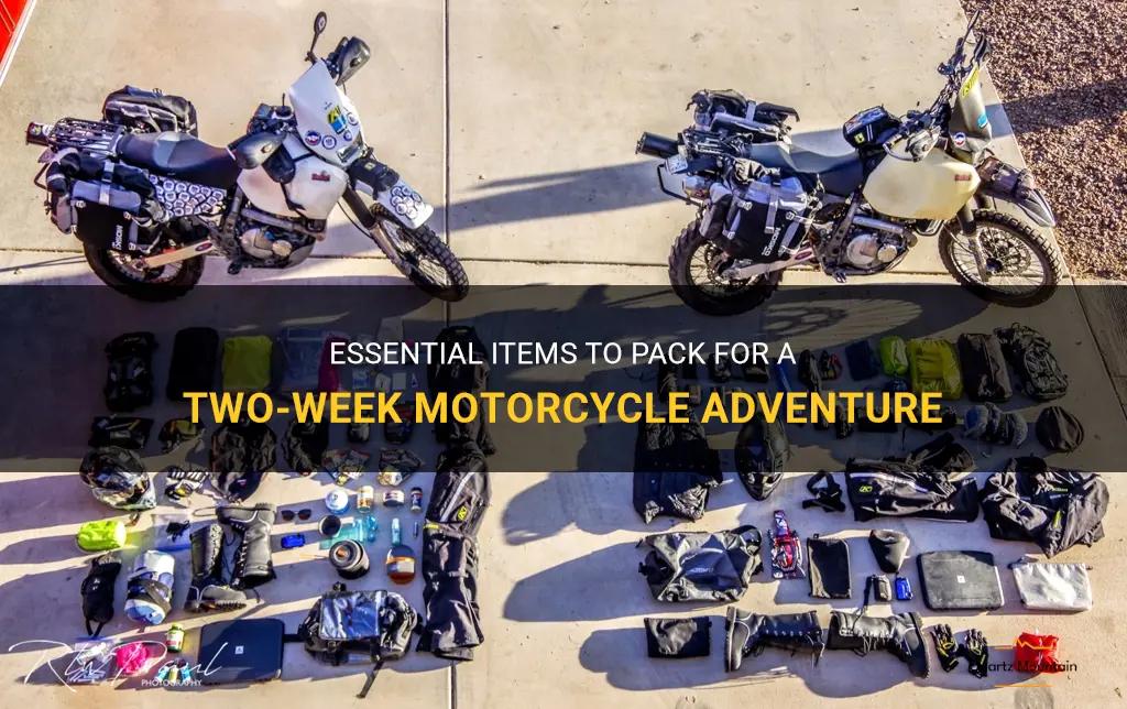 what to pack for a two week motorcycle trip