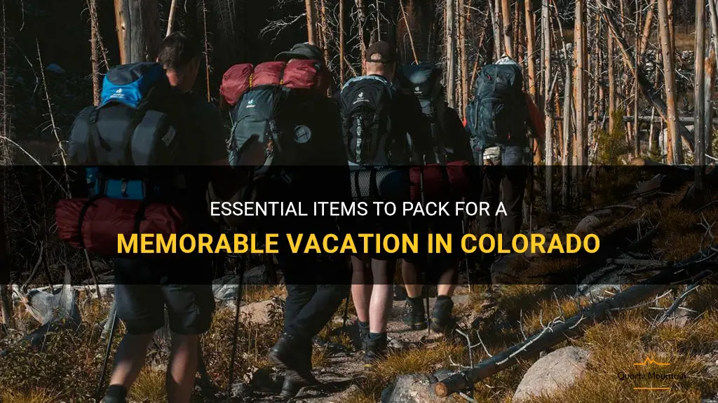 what to pack for a vacation to colorado
