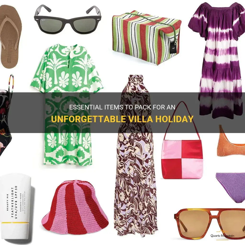 what to pack for a villa holiday