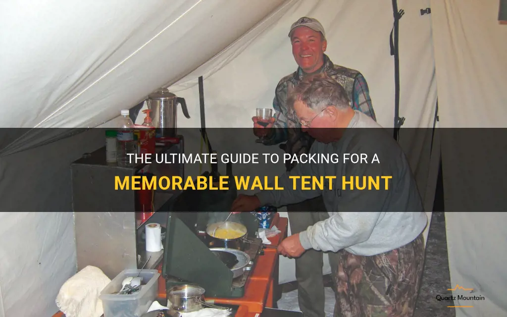 what to pack for a wall tent hunt