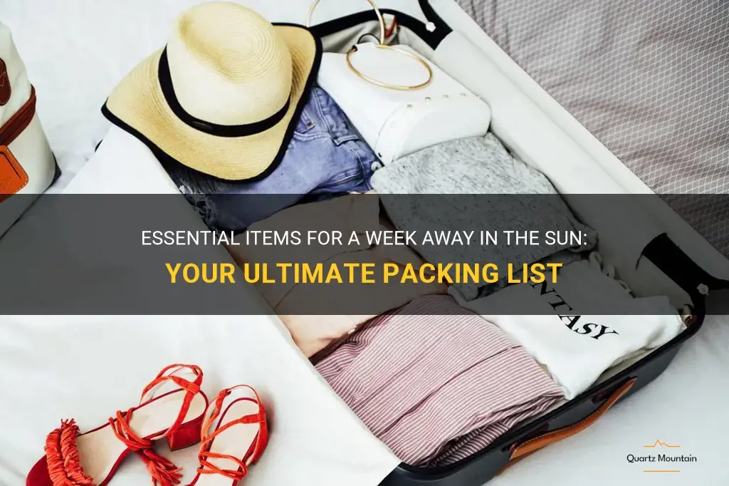 what to pack for a week away in the sun